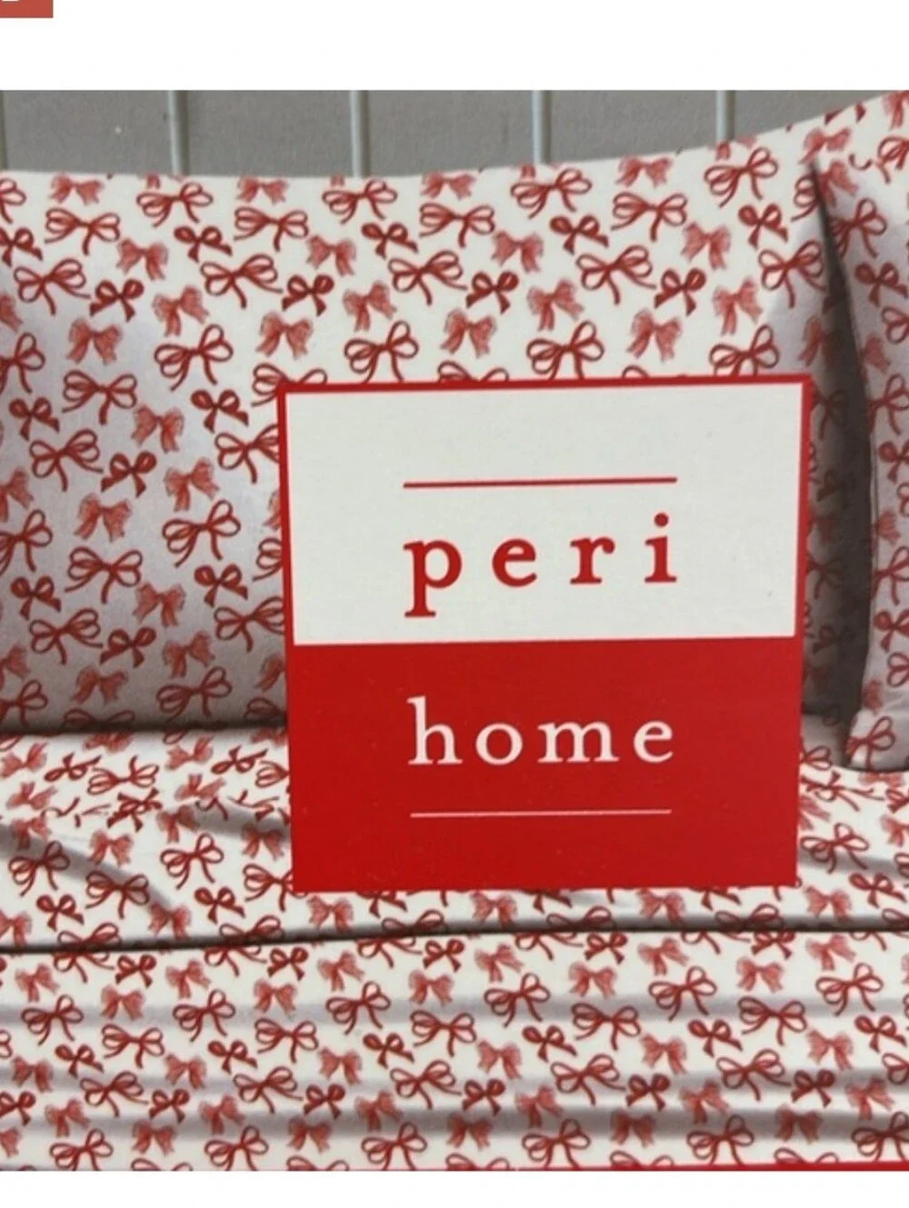Bow Sheets Queen Size Peri Home Viral Red Bows Christmas Sheet Set New